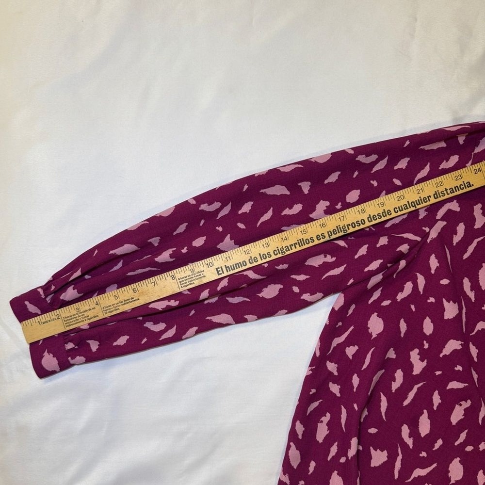 Nine West Purple And Pink Button Up Blouse Top‎ Shirt NWOT XL - Picture 6 of 7